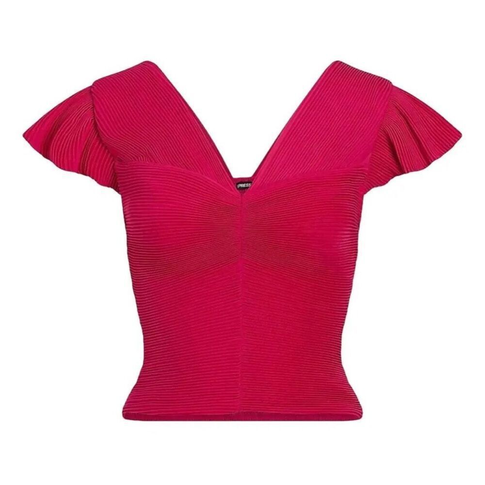 Express pink‎ cropped blouse size large